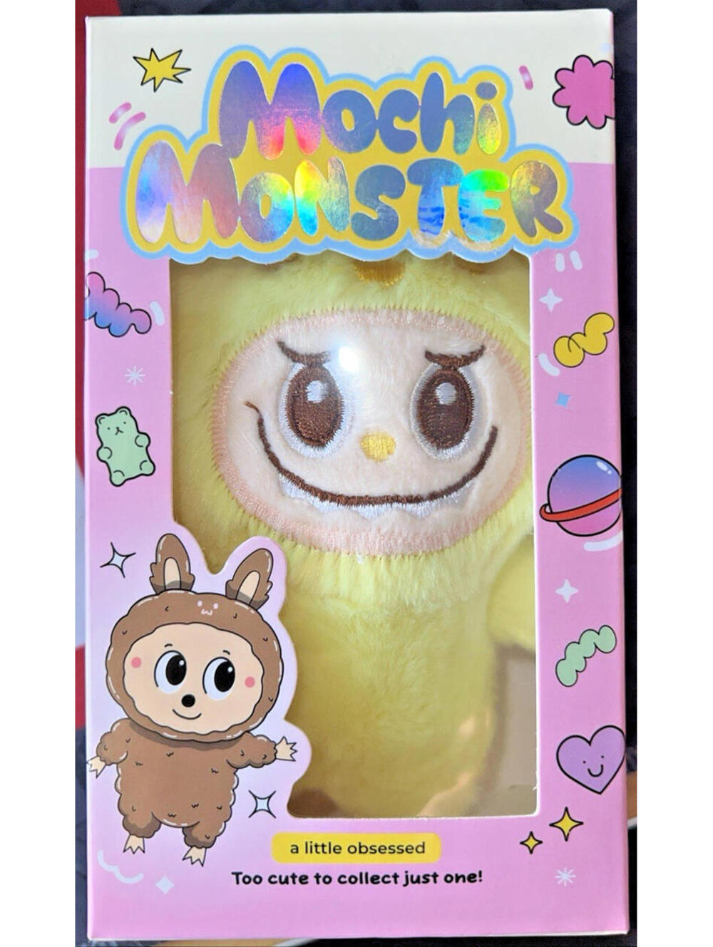 2025 A Little Obsessed Yellow MOCHI MONSTER Plush Monster Charm Key ring New